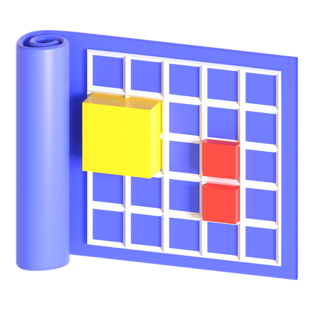 Architecture Plan  3D Icon