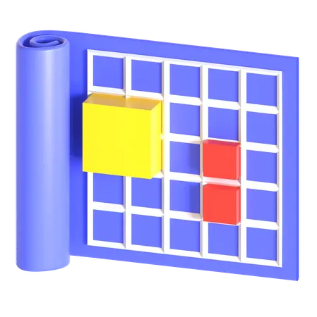 Architecture Plan  3D Icon