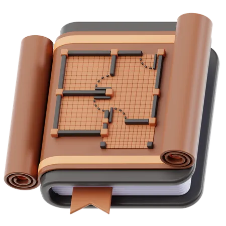 Architekturbuch  3D Icon