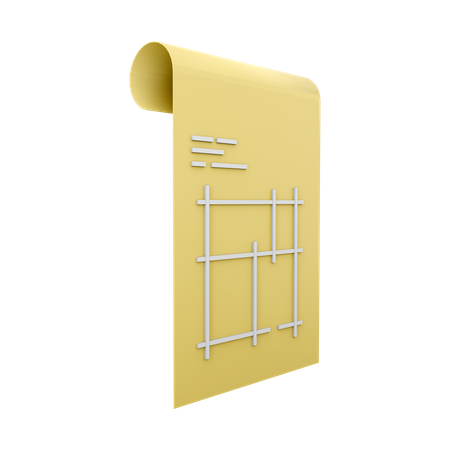 Architekturplan  3D Icon