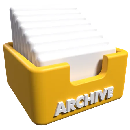 Archive  3D Icon