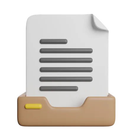 Archive Document File 3D Icon