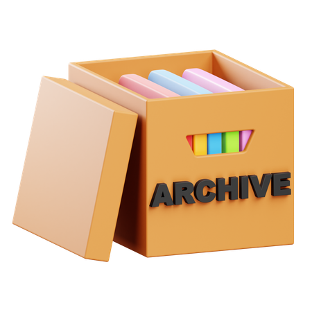 Archive Box  3D Icon