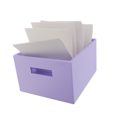 Archive file box 3D Icon  3D Icon