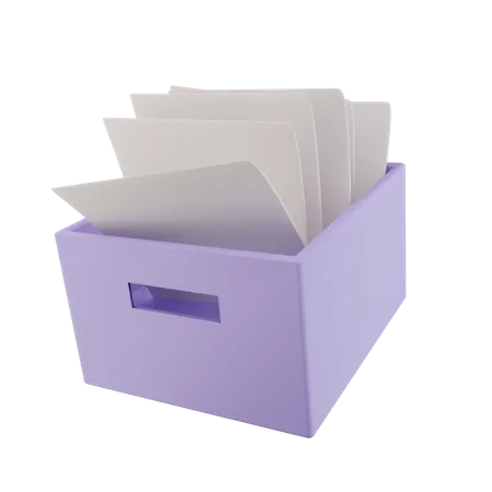 Archive file box 3D Icon  3D Icon