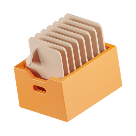 Archive File Box  3D Icon