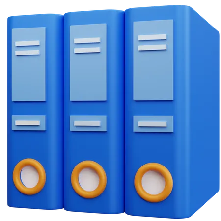 3 D Rendering Three Folder Archive Isolated 3D Icon