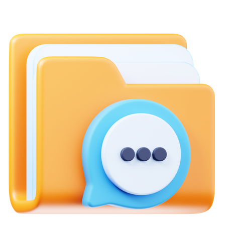 アーカイブされたチャット  3D Icon
