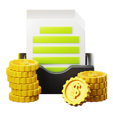 Archives financières  3D Icon