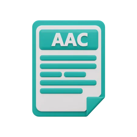 Archivo aac  3D Icon