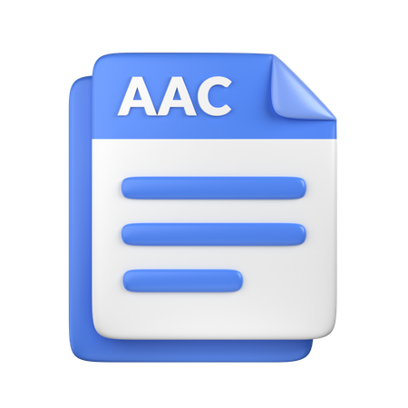 Archivo aac  3D Icon