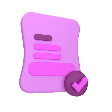 Archivo aceptado  3D Icon