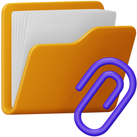 Archivo adjunto de carpeta  3D Icon