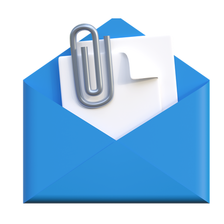Archivo adjunto de correo  3D Icon