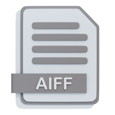 Archivo aiff  3D Icon