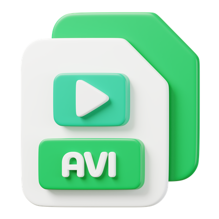 Archivo avi  3D Icon