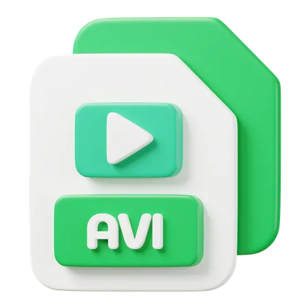 Archivo avi  3D Icon