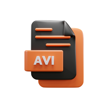 Archivo avi  3D Icon