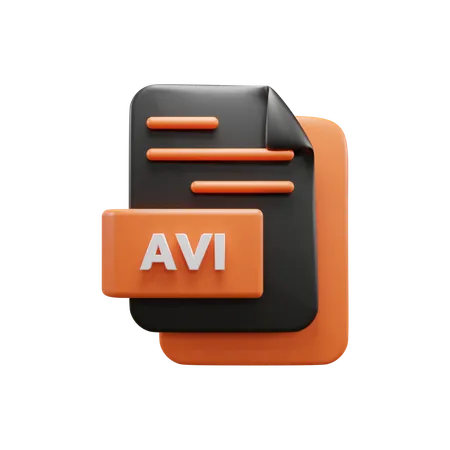 Archivo avi  3D Icon