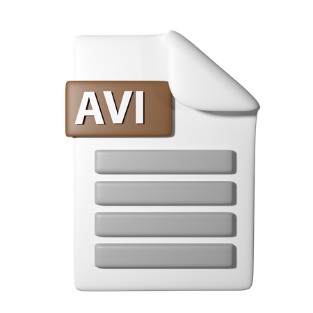 Archivo avi  3D Icon