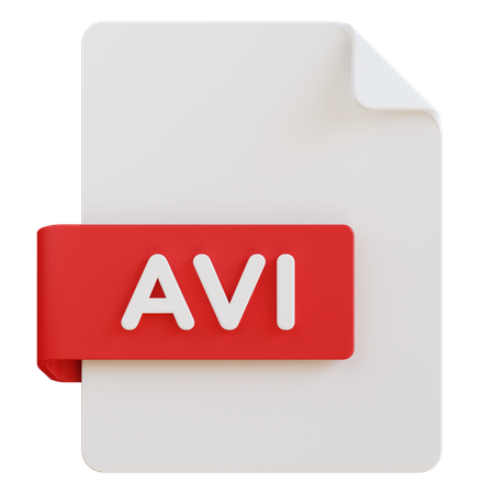 Archivo avi  3D Icon