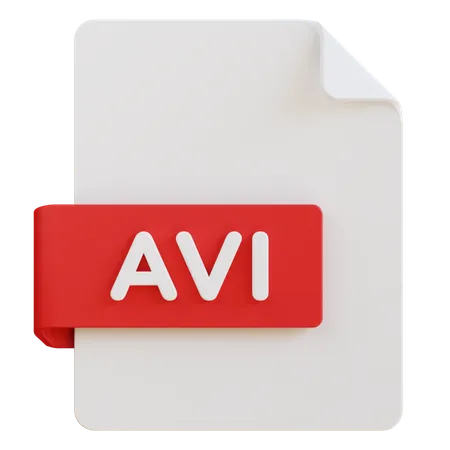 Archivo avi  3D Icon