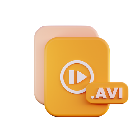 Archivo avi  3D Icon