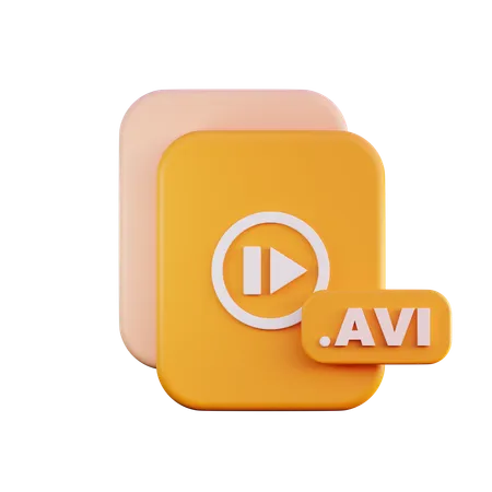 Archivo avi  3D Icon