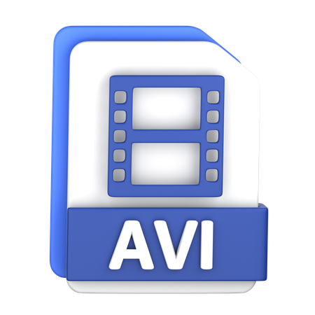 Archivo avi  3D Icon