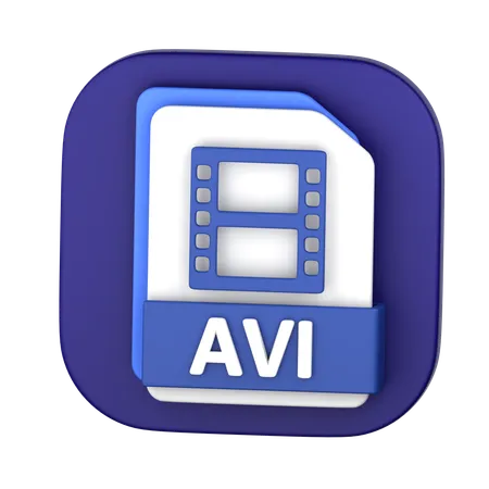 Archivo avi  3D Icon