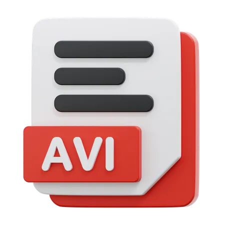 Archivo avi  3D Icon