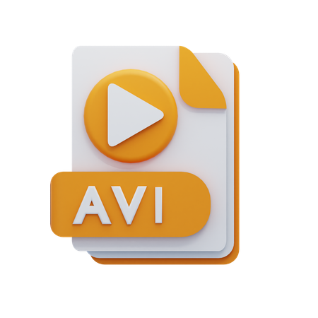 Archivo avi  3D Icon