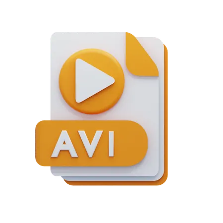 Archivo avi  3D Icon