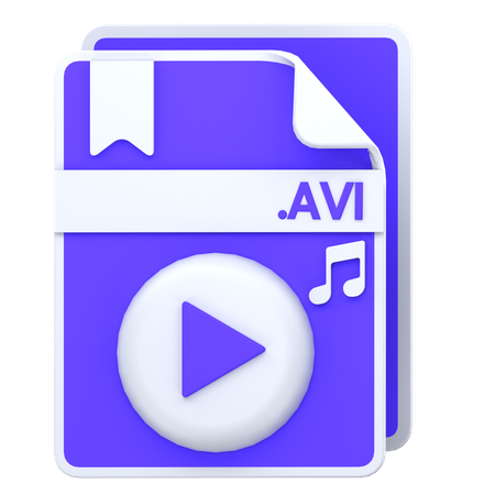 Archivo avi  3D Icon