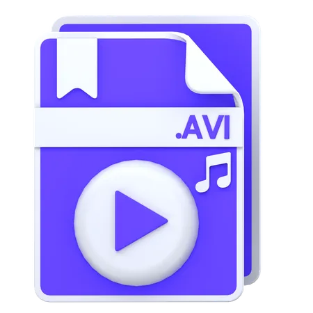 Archivo avi  3D Icon