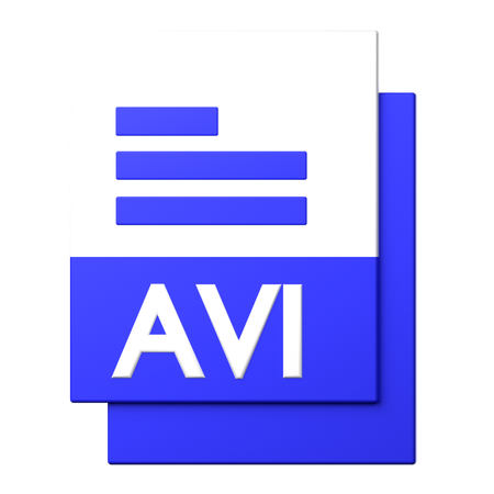 Archivo avi  3D Icon