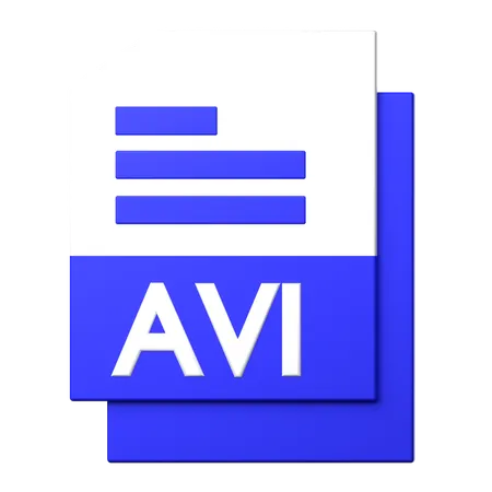 Archivo avi  3D Icon