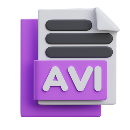 Archivo avi  3D Icon