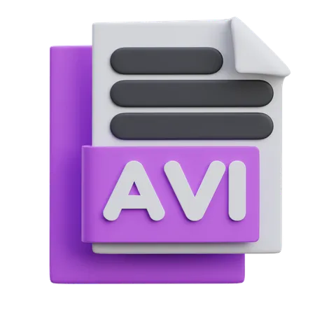 Archivo avi  3D Icon