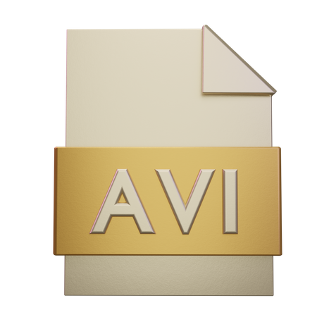 Archivo avi  3D Icon