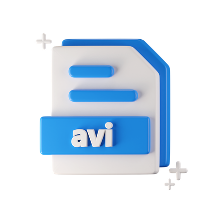 Archivo avi  3D Icon