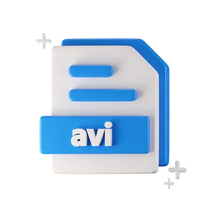 Archivo avi  3D Icon