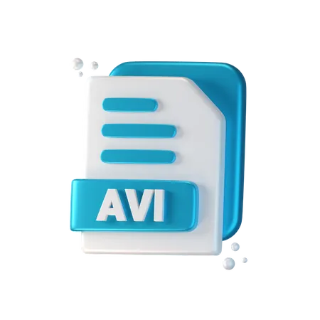 Archivo avi  3D Icon