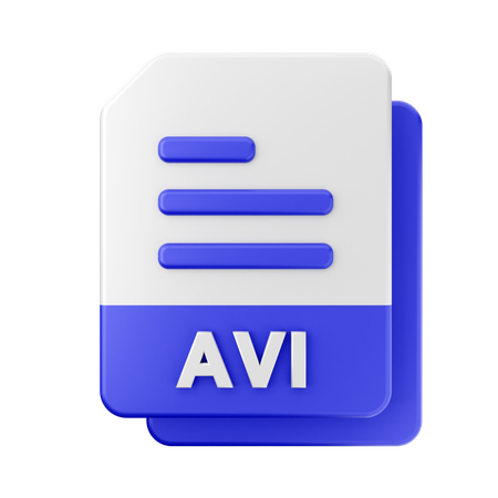 Archivo avi  3D Icon