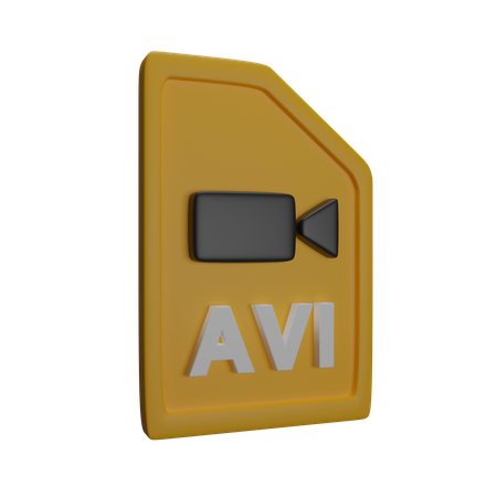 Archivo avi  3D Icon