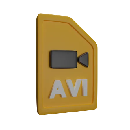 Archivo avi  3D Icon