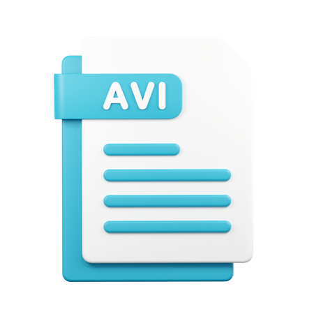 Archivo avi  3D Icon