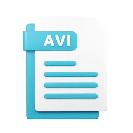 Archivo avi  3D Icon