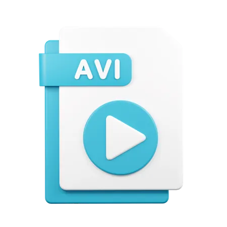 Archivo avi  3D Icon