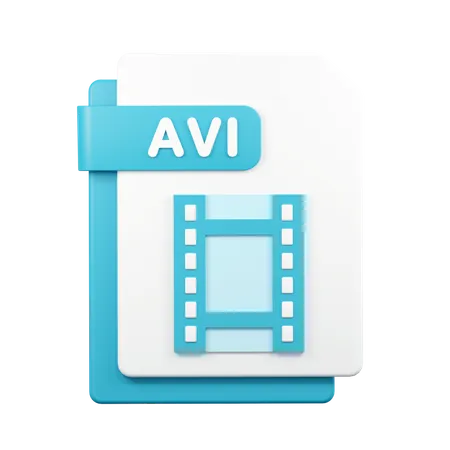 Archivo avi  3D Icon